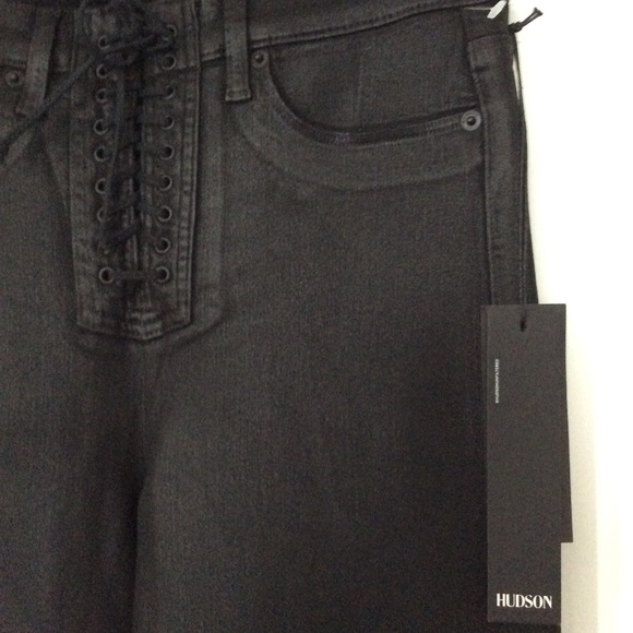 🔥SALE🔥NWT⭐️HP⭐️ Hudson High Waist Lace-Up Flare Jean - Picture 5 of 16